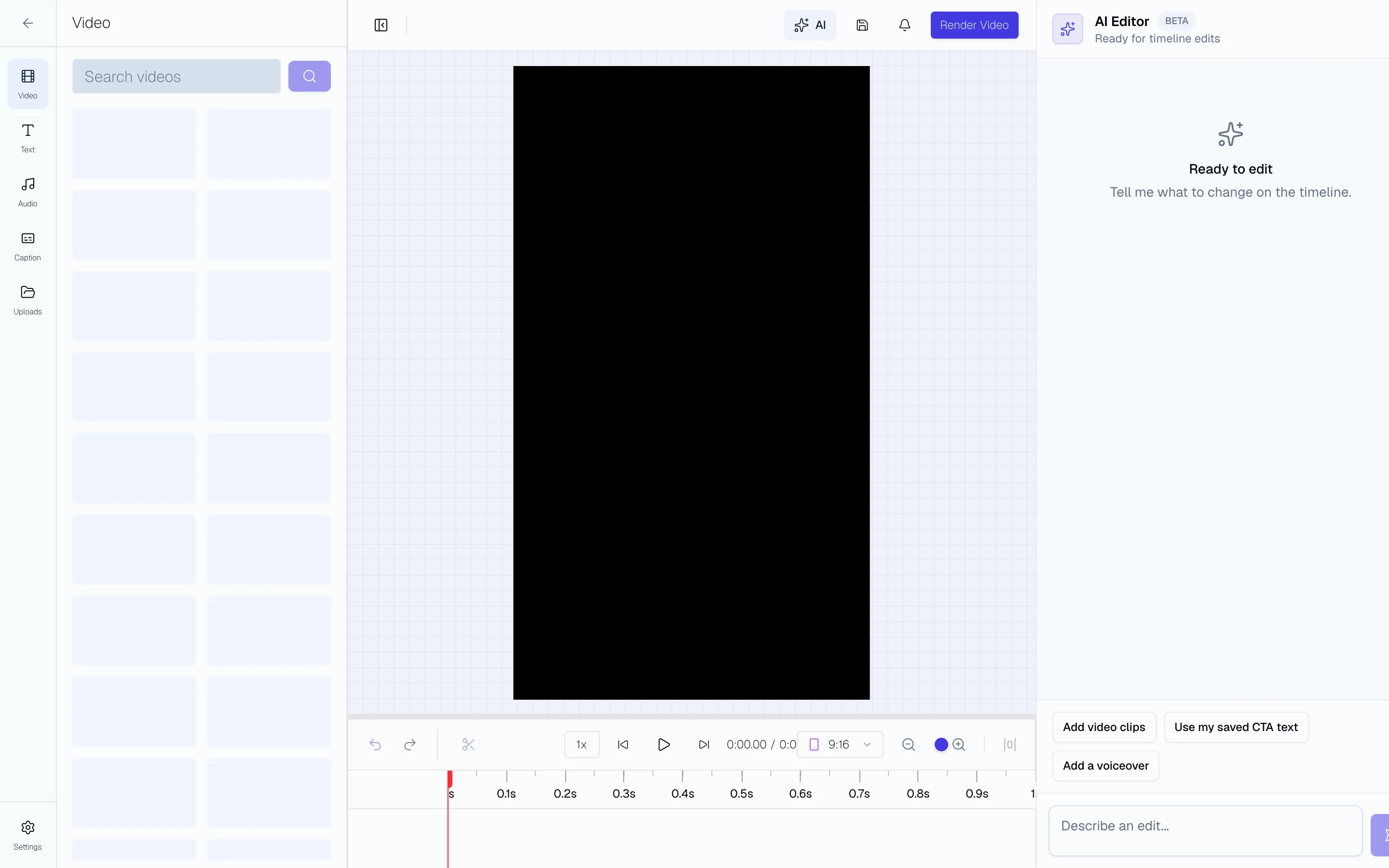 Sovran video editor framing facebook feed video ads in a vertical mobile canvas
