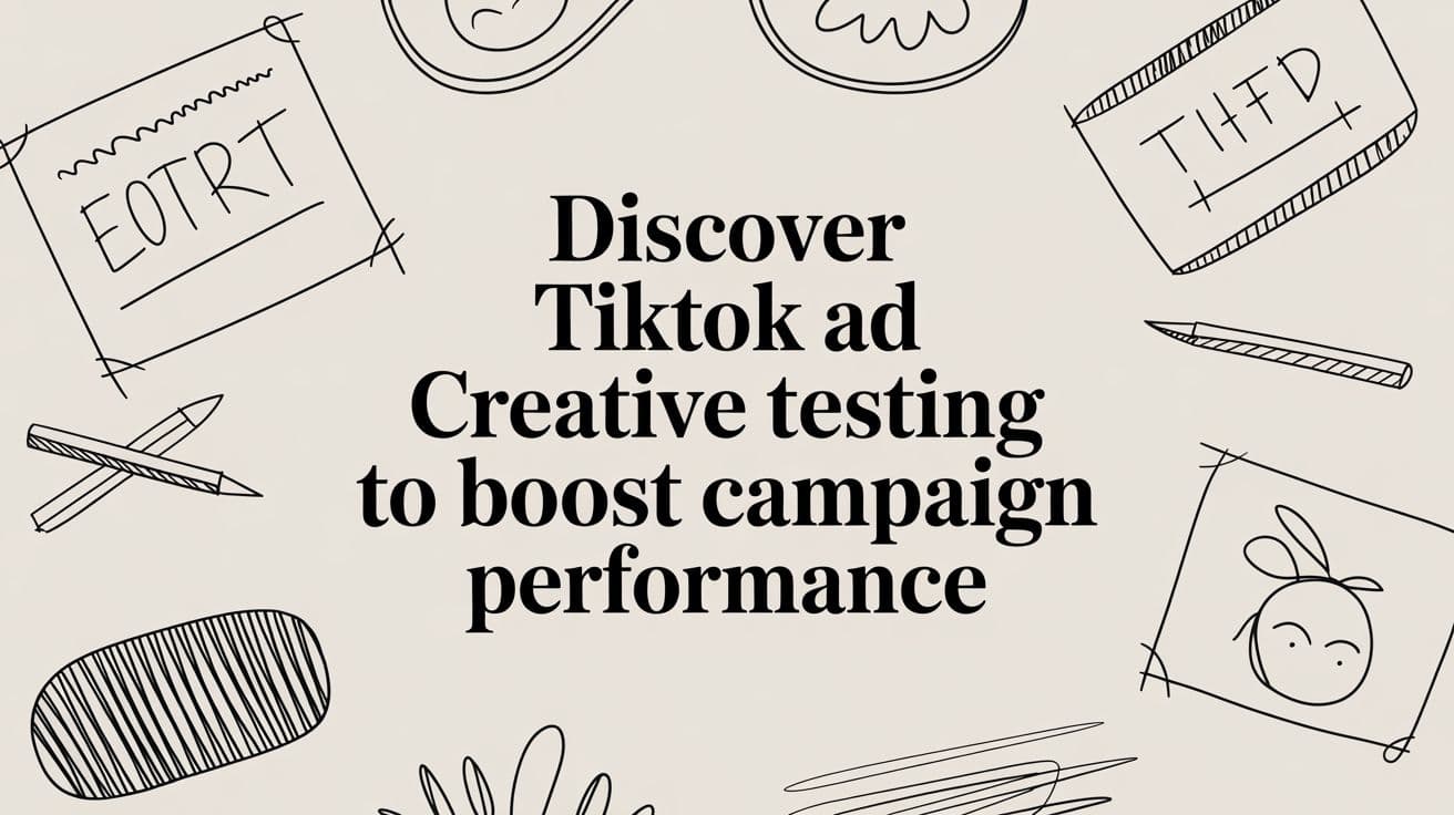 Discover tiktok ad creative testing to boost campaign performance